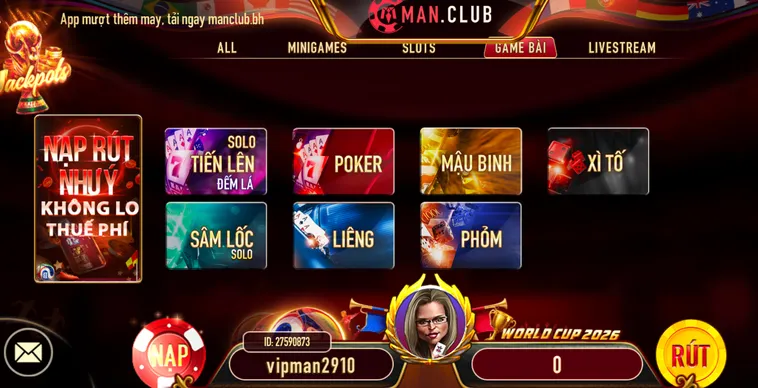 Đa Dạng Trò Chơi Game Bài ManClub Đẳng Cấp Với Tỷ Lệ Thắng Cược Cực Khủng