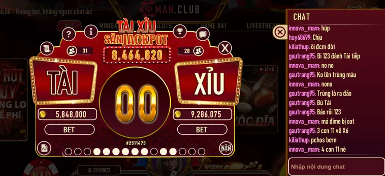 Tài Xỉu Livestream Tại Manclub Trải Nghiệm Đổ Xúc Xắc Kịch Tính Đẳng Cấp Thế Giới